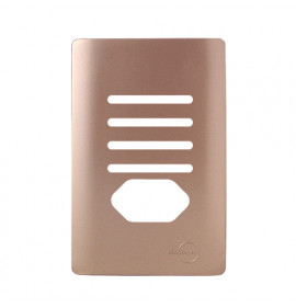 Placa 4x2 p/ 4 Interruptores + 1 Tomada - Novara Ouro Rose